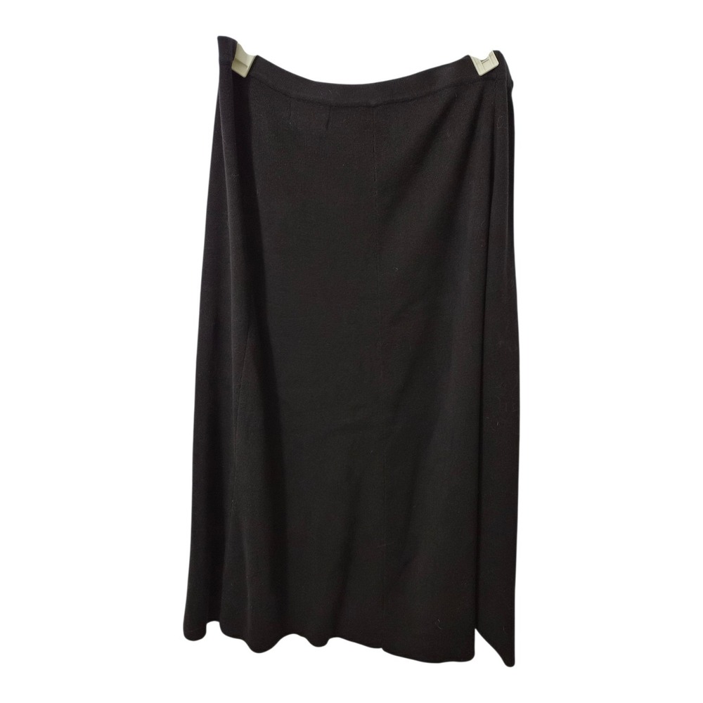 Linea by Louis Dell'Olio Black Knit A-Line Midi Skirt Womens Size 2X